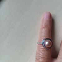 YUNO pearls-Комплект розови перли/ гривна, обеци и сребърен пръстен/., снимка 5 - Бижутерийни комплекти - 45302872
