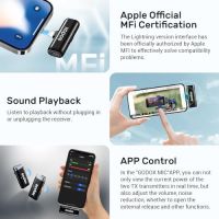 Нов Godox WES1 Kit2 Двуканален Лавалиер Микрофон 2.4G за iPhone Айфон, снимка 7 - Микрофони - 45509178
