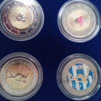  Гърция цветни 2 евро монети.За контакти на лично съобщение, снимка 5 - Нумизматика и бонистика - 45071448