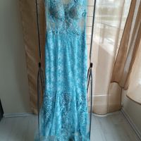 Синя официална рокля  36/38, снимка 8 - Рокли - 45680263