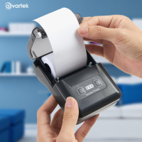 AVARTEK 57 x 40 mm термична хартия за разписки за PDQ машина за кредитни карти, POS и др., 200 ролки, снимка 5 - Консумативи за принтери - 44977250