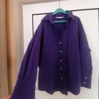 Zara лилава дамска риза, снимка 4 - Ризи - 45224372