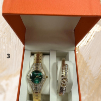 Подаръчен комплект часовник и гривна с кристали , снимка 3 - Дамски - 45011628