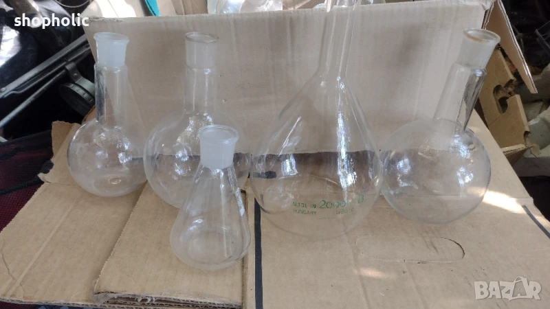 лабораторна стъклария,шишета,колби, снимка 1