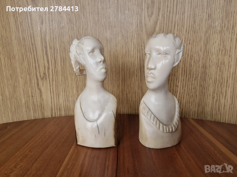 Статуетки от слонова кост 13 см. 535 гр. Разпродажба, снимка 1