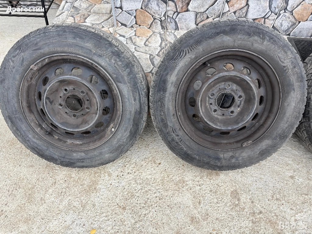 Алуминиеви джанти със зимни гуми, снимка 1