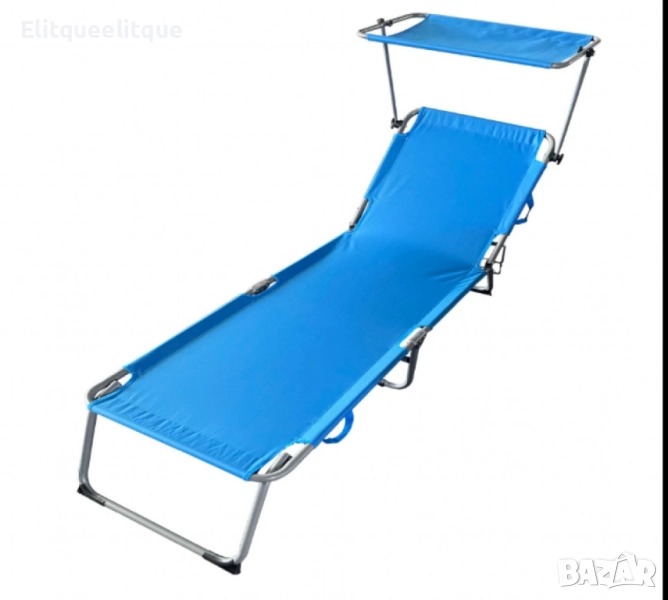 Градински шезлонг Muhler C2013, 188x56x25 cm, снимка 1