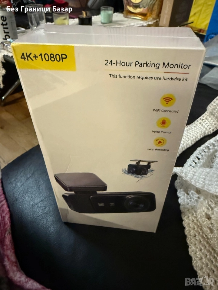 Нова Автокамера 4K + 1080P с WiFi и 24h паркинг режим кола автомобил Dash Cam, снимка 1