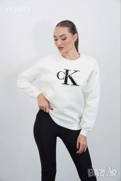 Calvin Klein Памучна Бяла Дамска Блуза , снимка 1