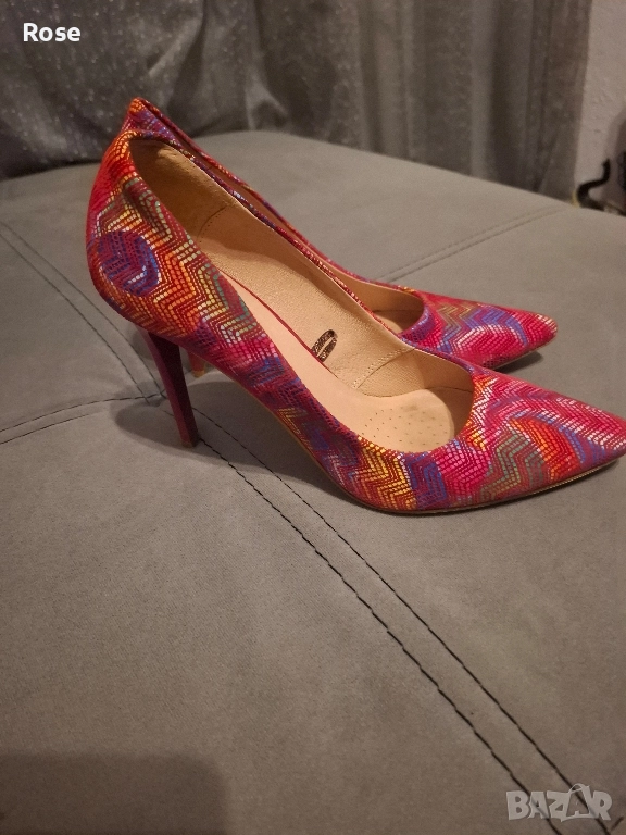 Дамски елегантни обувки 38 номер.Обувани един път ., снимка 1