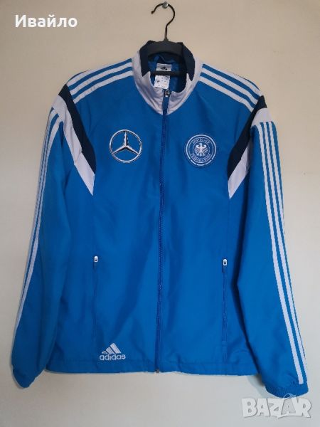 Adidas Deutschland DFB Trainingsjacke Gr. S Mercedes Benz blau Germany WM 2014., снимка 1