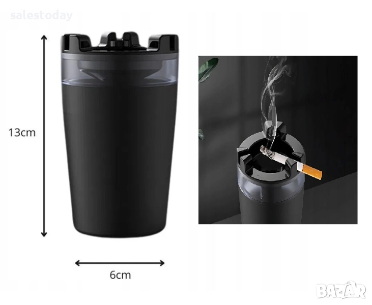 Пепелник за кола с воден филтър, снимка 1