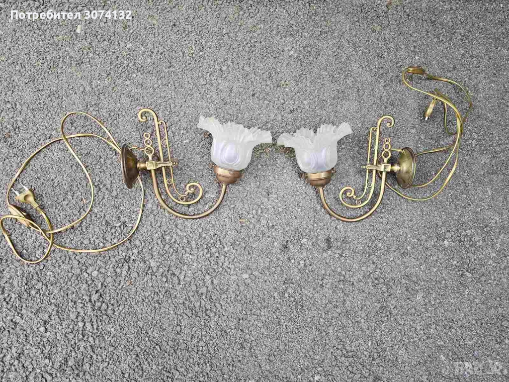 Комплект елегантни аплици от месинг, снимка 1