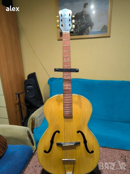 Арчтоп китара Hofner Senator guitar - 1960 - natural maple finish, снимка 1