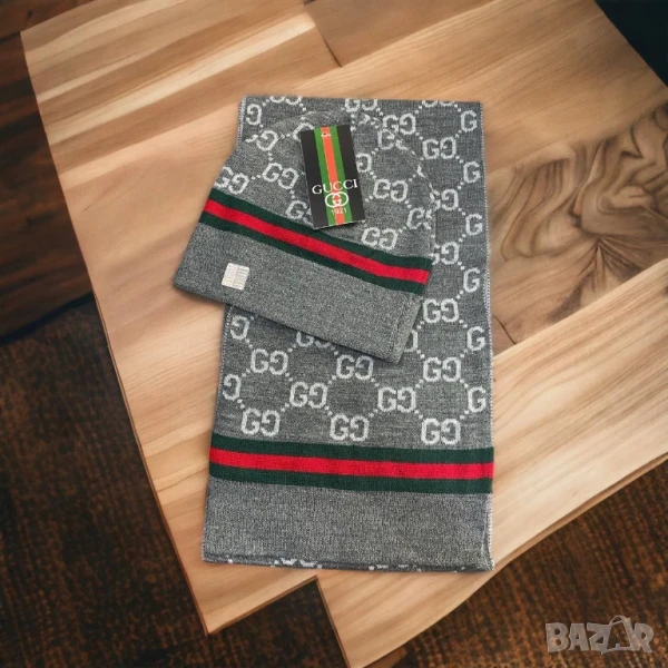 шапка и шал burberry guess gucci tommy hilfiger louis vuitton , снимка 1