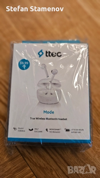 Безжични слушалки TWS TTEC неразпечатвани, снимка 1