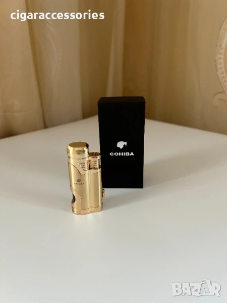 Запалка Cohiba с двоен турбо пламък и вграден пънч, снимка 1
