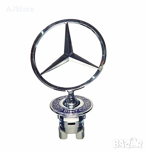 Емблема мерник за Mercedes Benz Silver Logo, снимка 1