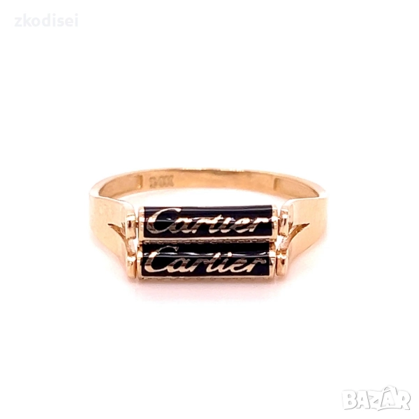 Златен дамски пръстен Cartier 2,66гр. размер:50 14кр. проба:585 модел:33618-6, снимка 1