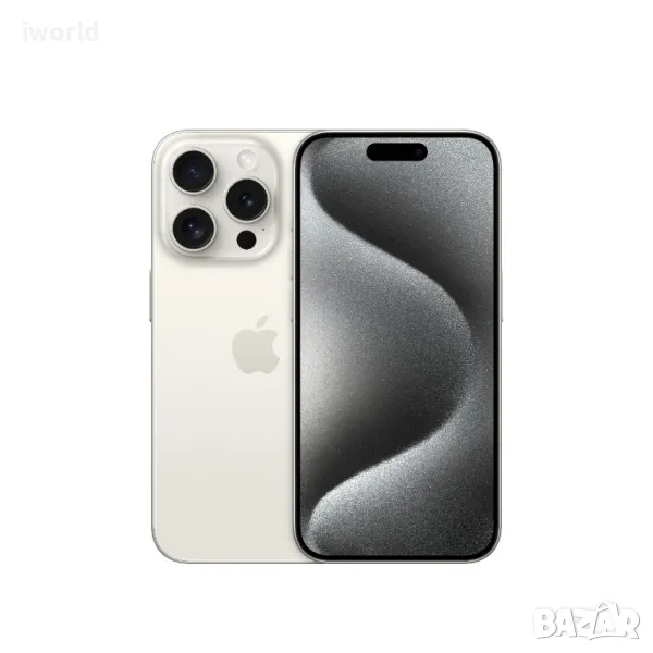 НОВ❗️НЕАКТИВИРАН📛 iPhone 15 Pro📛 Лизинг от 70л/м 📛 White  Titanium бял, снимка 1