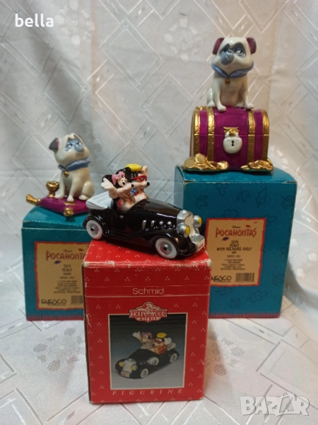 3 НОВИ ПОРЦЕЛАНОВИ ФИГУРИ НА УОЛТ ДИСНИ,МИКИ МАУС И ПЪРСИ ОТ ПОКАХОНТАС, снимка 1