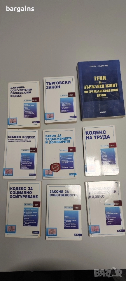 Учебник с теми за държавен изпит по Гражданско правни науки и кодекси, снимка 1
