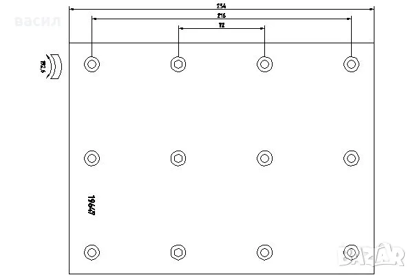 спирачно феродо самосвал СКАНИЯ  - WVA No-19647, снимка 1