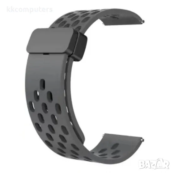 Силиконова каишка bSmart с магнитно закопчаване, универсална за часовник Samsung, Huawei и др., 22mm, снимка 1