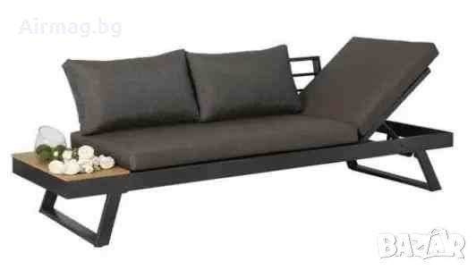 Градински диван-шезлонг със странична масичка AG22094, снимка 1