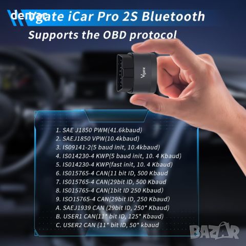 Vgate iCar Pro 2S Bluetooth OBD2 диагностичен инструмент за iOS, Android и Windows, снимка 5 - Аксесоари и консумативи - 46514488