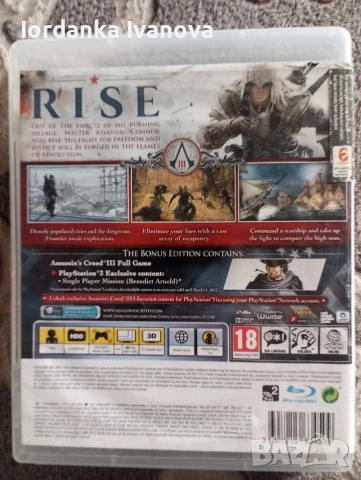 sassins creed3 ps3, снимка 3 - PlayStation конзоли - 53901520
