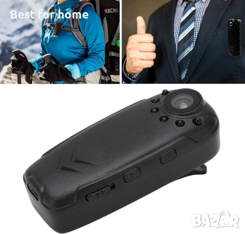 Мини камера за тяло, преносима 1080P Full HD спортна DVR видеорегистратор, нощно виждане, снимка 7 - Камери - 53684649