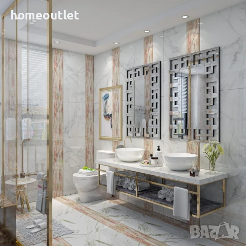 ПРОМОЦИЯ Декоративно стенно огледало в стил Арт Деко ARTLOGE JJ-XM767, снимка 6 - Огледала - 50694949