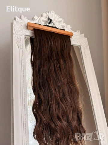 ЕКСТЕНШЪН ТРЕСА КЕСТЕНЯВ, снимка 3 - Аксесоари за коса - 53587324