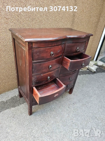 Голям скрин от тиково дърво, снимка 2 - Скринове - 53566300