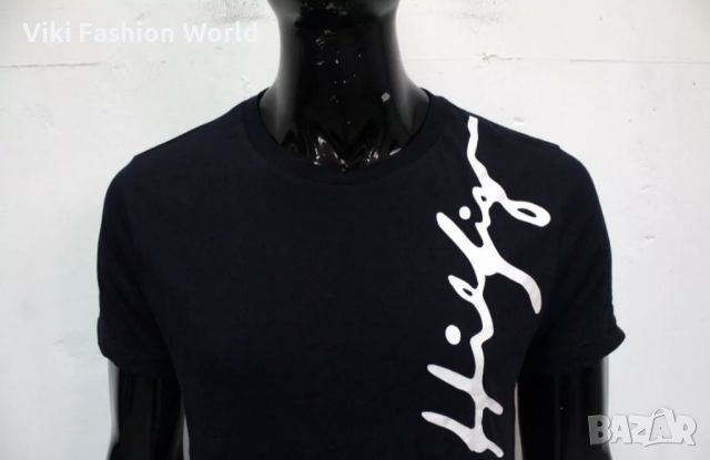 Мъжка тениска Tommy Hilfiger , черни тениски с надпис, снимка 3 - Тениски - 45579611