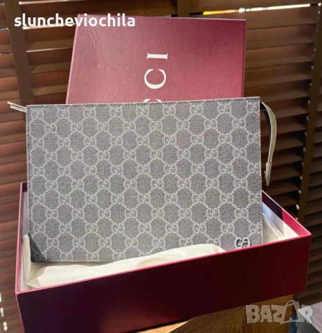 Чанта Gucci Grey Trim Pouch