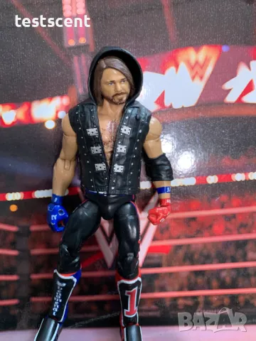 Екшън фигура WWE Elite AJ Styles Ей Джей Стайлс Mattel Figure, снимка 2 - Фигурки - 49511783