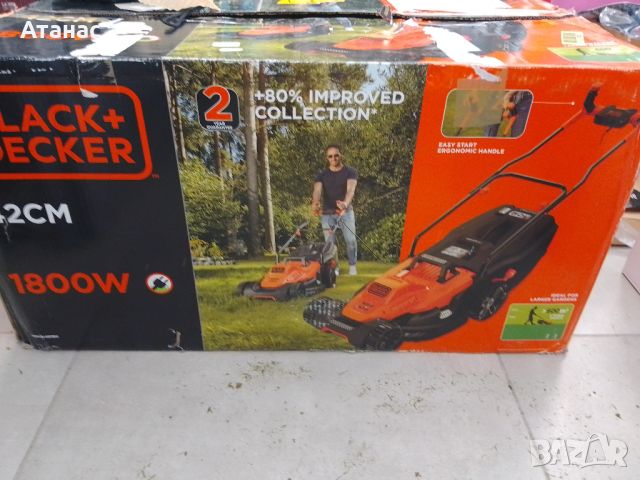 Електрическа косачка black+decker 1800w, снимка 1 - Градинска техника - 46126552