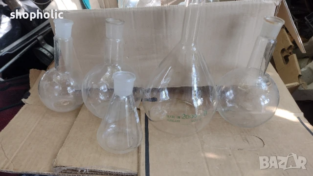 лабораторна стъклария,шишета,колби