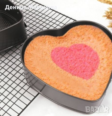 Комплект от 6бр метални форми сърце за торта, снимка 4 - Съдове за готвене - 46290993