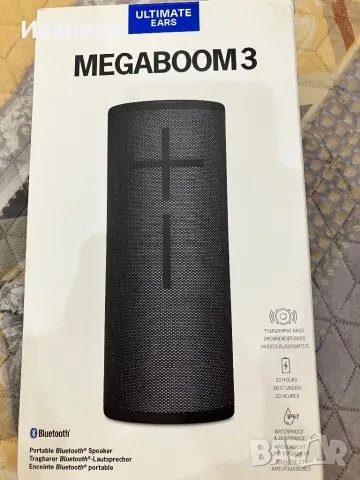 Bluetooth колонка UE MEGABOOM 3 BLACK , снимка 1 - Тонколони - 46849876