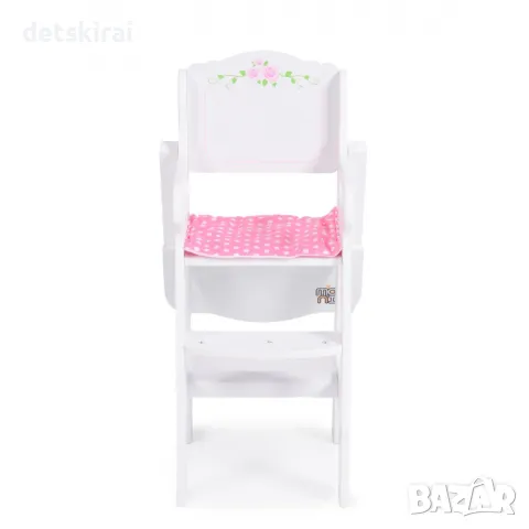 Дървена стол за хранене за кукли, снимка 2 - Кукли - 50253724