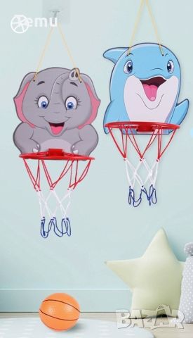 Баскетболен кош за деца с различни животни / Вариант: Слон, Делфин, снимка 7 - Други - 46453522