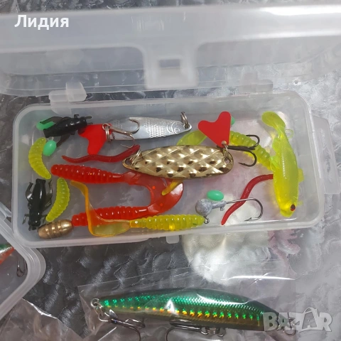 Риболовен комплект – воблери, силиконови примамки, снимка 2 - Стръв и захранки - 53452436