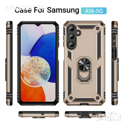 Samsung Galaxy A16 5G / A16 4G Удароустойчив Ring Holder2 TPU + PC Калъф и Протектор, снимка 4 - Калъфи, кейсове - 48225422