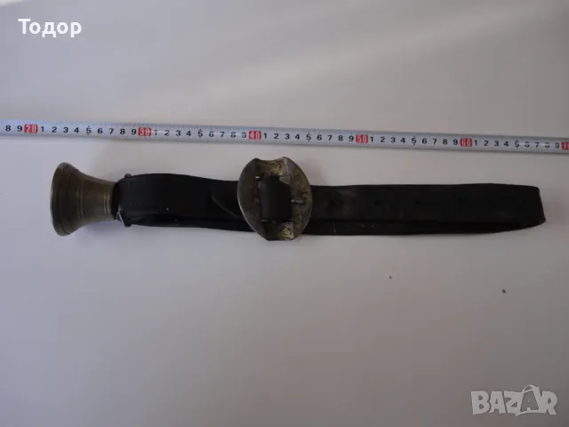 Бронзова камбана звънец  чан ремък катарама с оглавник 