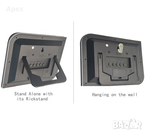 Дигиталени Часовници с Термометър. Стенен Часовник с Аналогов и LED Дисплей. LED Стененни Часовници, снимка 8 - Стенни часовници - 54080186