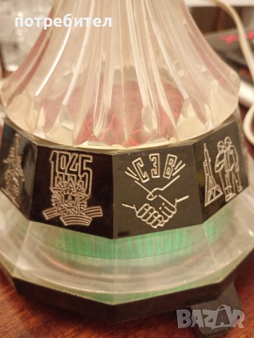 СССР Стара нощна руска лампа Ракета Космос , снимка 2 - Антикварни и старинни предмети - 52455422