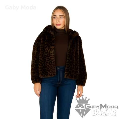 Дамско яке леопард, снимка 3 - Якета - 52382382
